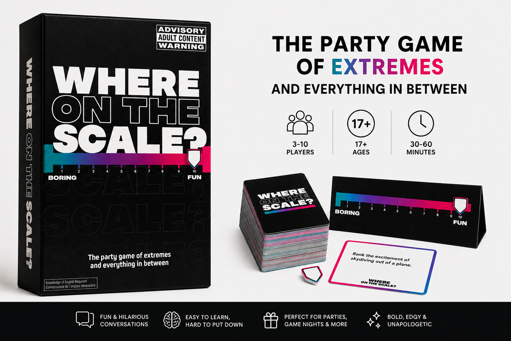 Where On The Scale? Hilarious Party Game for Friends & Family