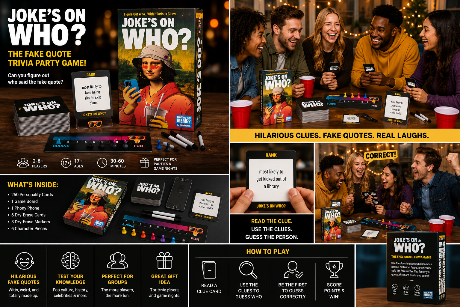 Joke's On Who? – The Fake Quote Trivia Party Game